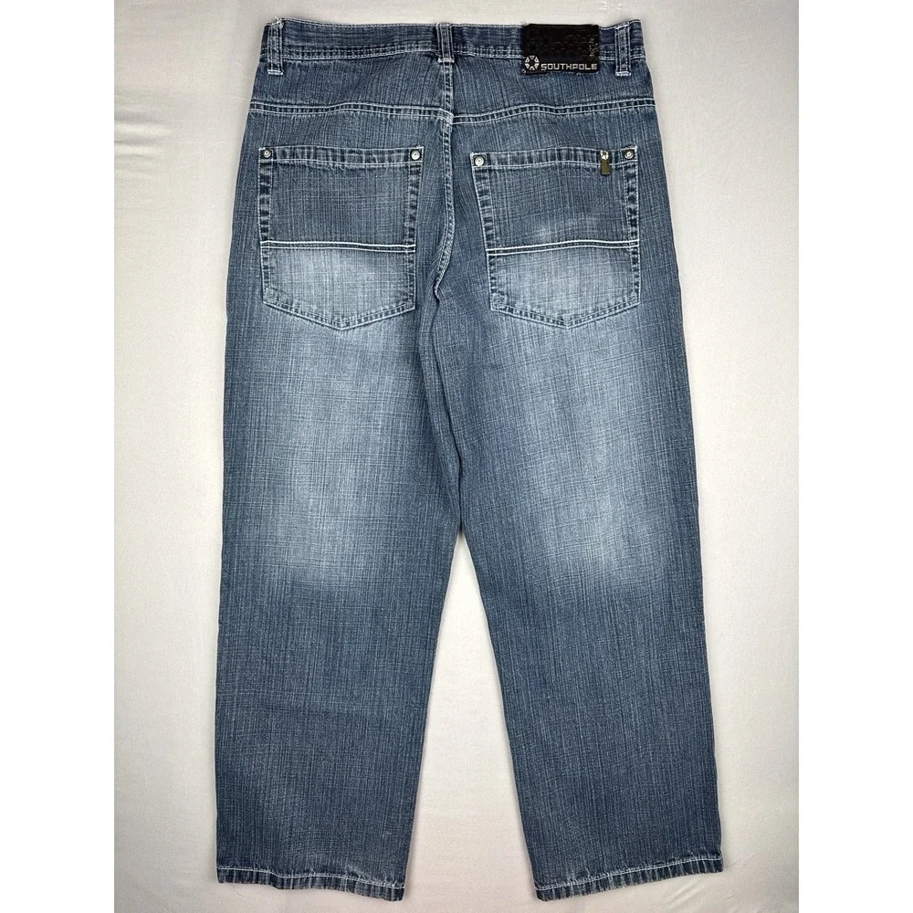 Vintage Y2K Southpole 4180 Baggy Jeans 34x30 Gold Tab Wide Leg Skater Denim